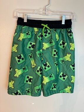 Boys Minecraft Swim Trunks Large